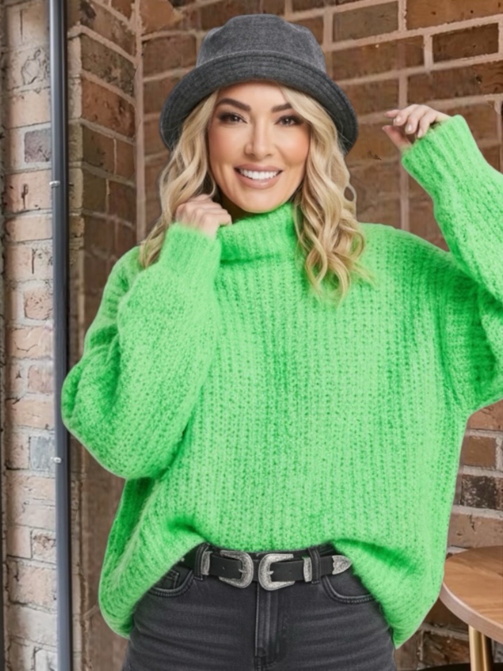 💚 Free People Oasis Oversized Tunic Sweater Green Energy XS FAB!